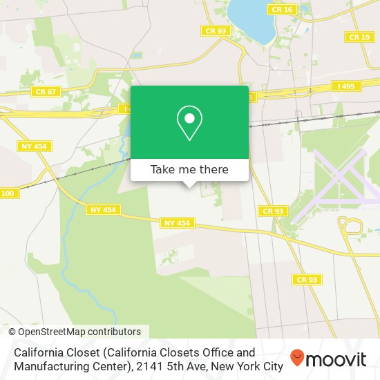 California Closet (California Closets Office and Manufacturing Center), 2141 5th Ave map