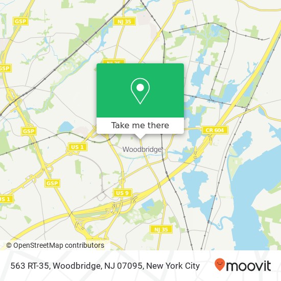 Mapa de 563 RT-35, Woodbridge, NJ 07095