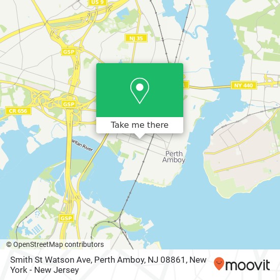 Mapa de Smith St Watson Ave, Perth Amboy, NJ 08861