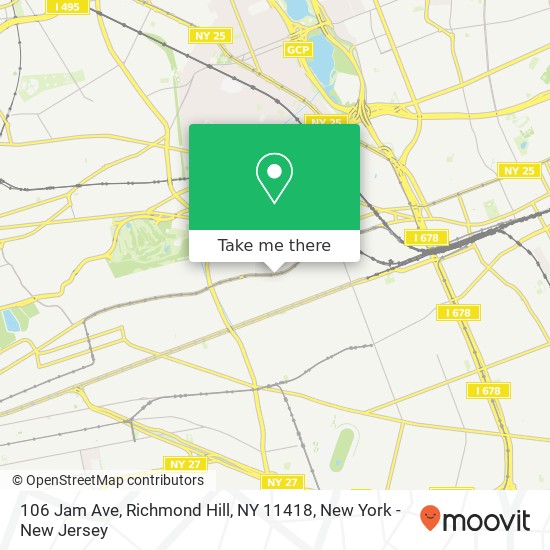 106 Jam Ave, Richmond Hill, NY 11418 map