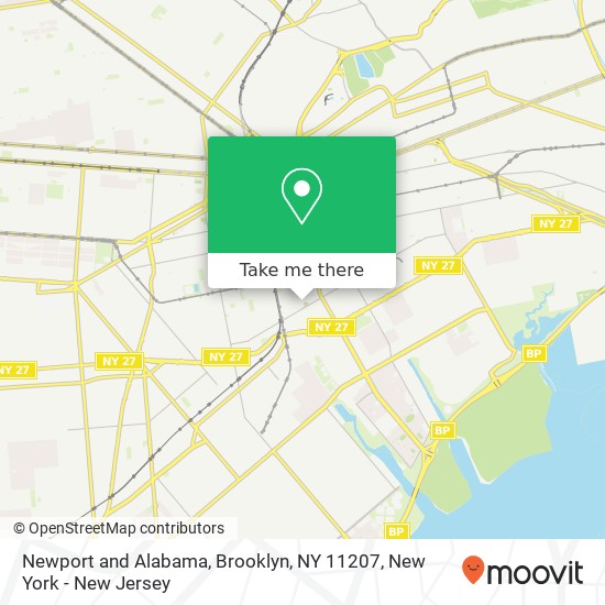 Mapa de Newport and Alabama, Brooklyn, NY 11207