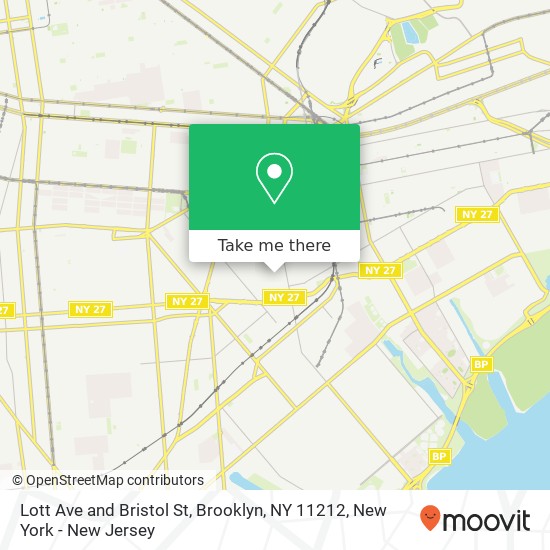 Mapa de Lott Ave and Bristol St, Brooklyn, NY 11212