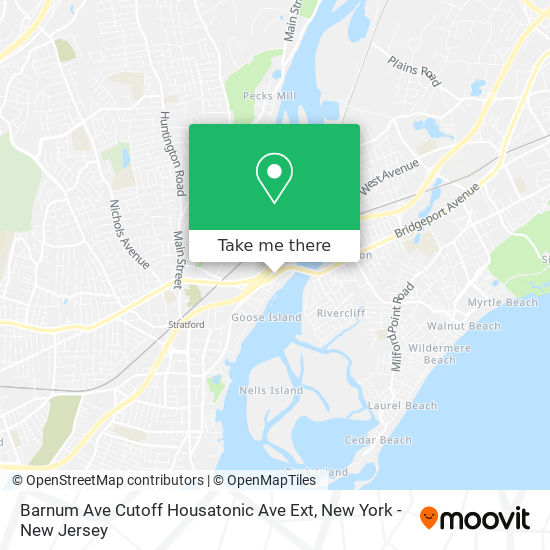 Barnum Ave Cutoff Housatonic Ave Ext map