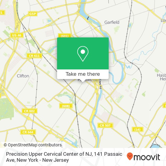 Mapa de Precision Upper Cervical Center of NJ, 141 Passaic Ave