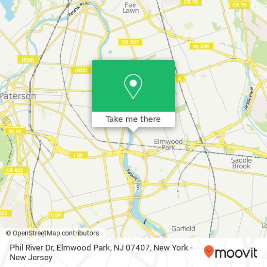 Phil River Dr, Elmwood Park, NJ 07407 map