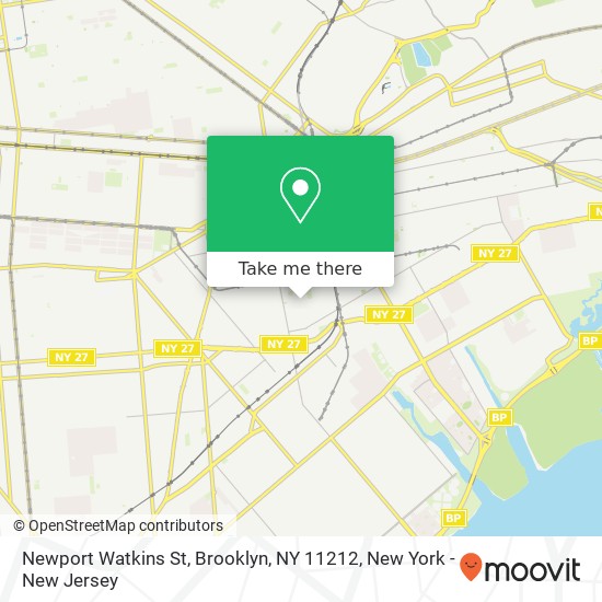 Mapa de Newport Watkins St, Brooklyn, NY 11212