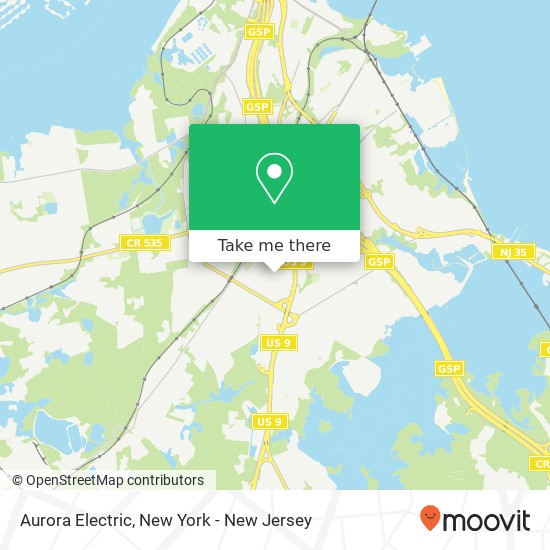 Aurora Electric map