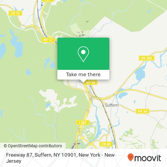 Mapa de Freeway 87, Suffern, NY 10901