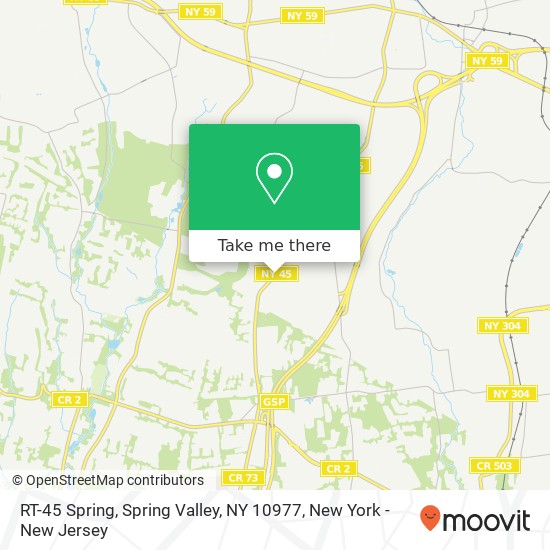 Mapa de RT-45 Spring, Spring Valley, NY 10977