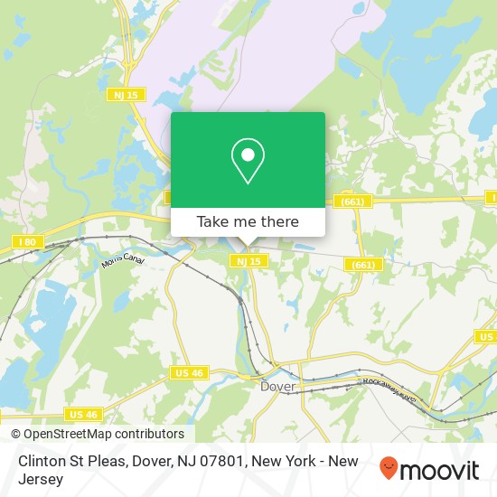 Mapa de Clinton St Pleas, Dover, NJ 07801