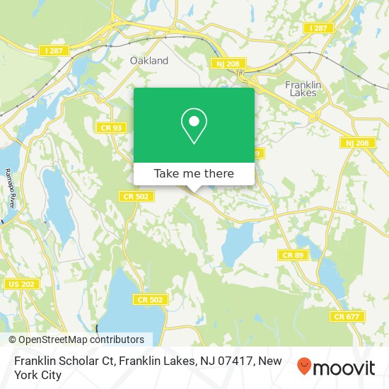 Franklin Scholar Ct, Franklin Lakes, NJ 07417 map