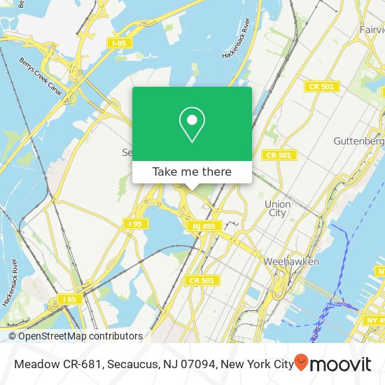 Mapa de Meadow CR-681, Secaucus, NJ 07094