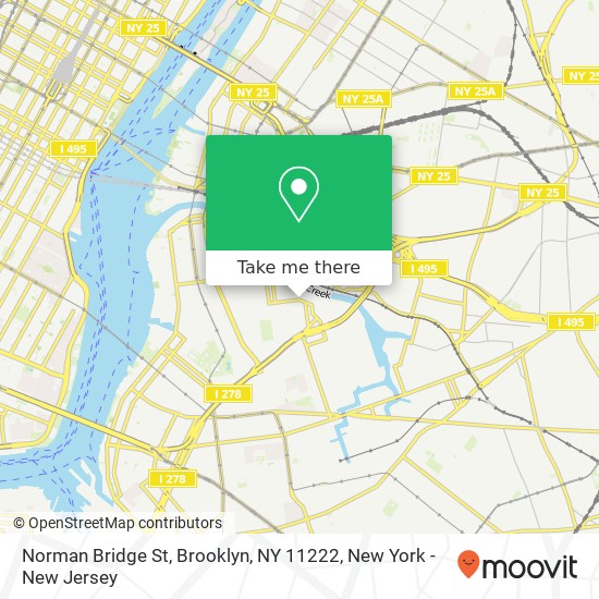 Mapa de Norman Bridge St, Brooklyn, NY 11222