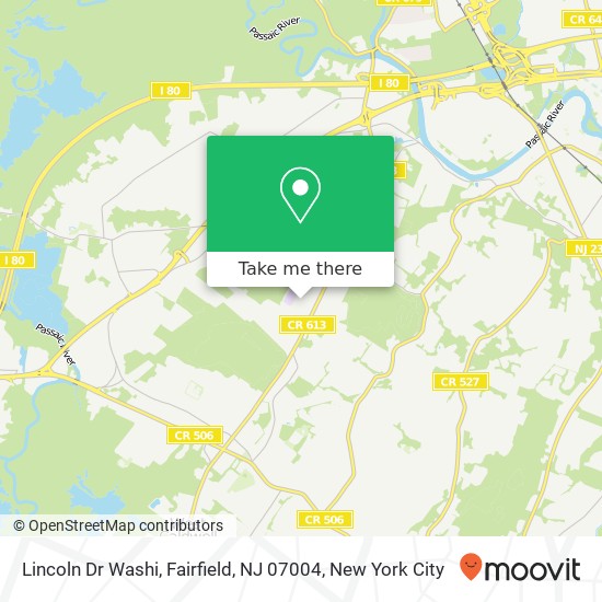 Lincoln Dr Washi, Fairfield, NJ 07004 map