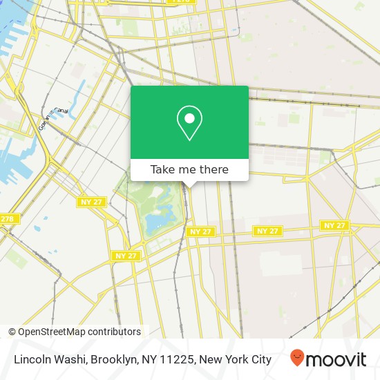 Mapa de Lincoln Washi, Brooklyn, NY 11225