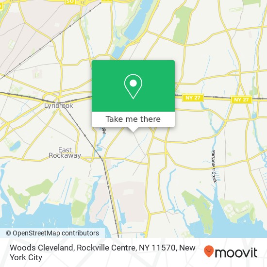 Mapa de Woods Cleveland, Rockville Centre, NY 11570