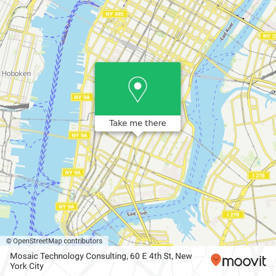 Mapa de Mosaic Technology Consulting, 60 E 4th St