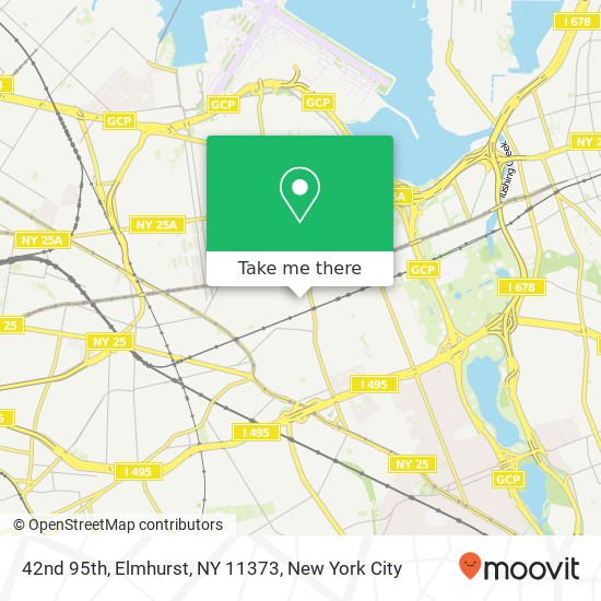 Mapa de 42nd 95th, Elmhurst, NY 11373