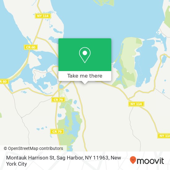 Mapa de Montauk Harrison St, Sag Harbor, NY 11963