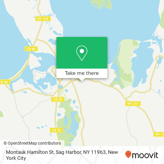 Mapa de Montauk Hamilton St, Sag Harbor, NY 11963