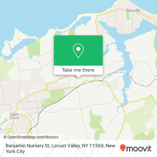 Mapa de Benjamin Nursery St, Locust Valley, NY 11560