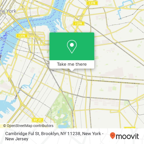 Mapa de Cambridge Ful St, Brooklyn, NY 11238