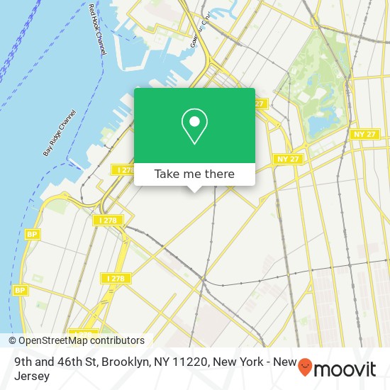 Mapa de 9th and 46th St, Brooklyn, NY 11220