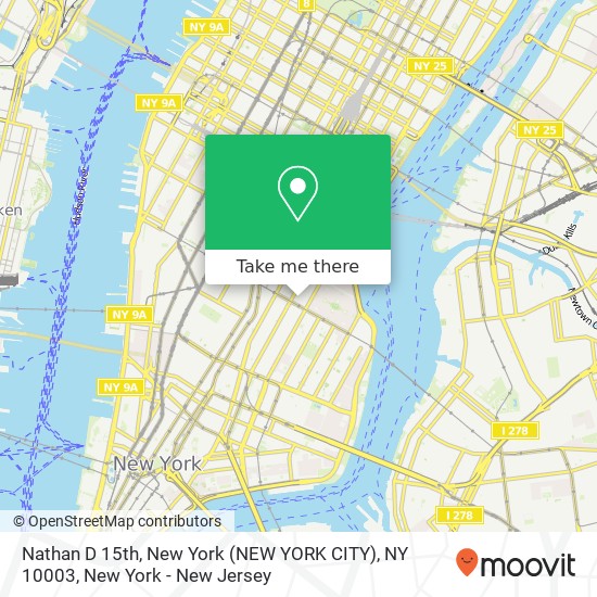 Mapa de Nathan D 15th, New York (NEW YORK CITY), NY 10003