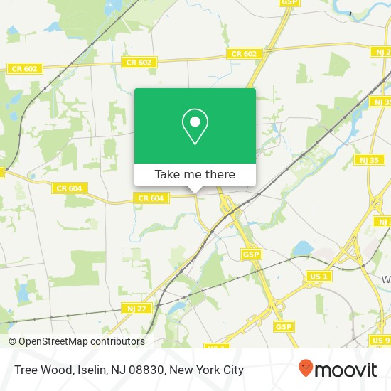 Mapa de Tree Wood, Iselin, NJ 08830