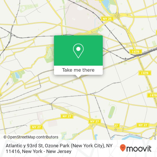 Atlantic y 93rd St, Ozone Park (New York City), NY 11416 map