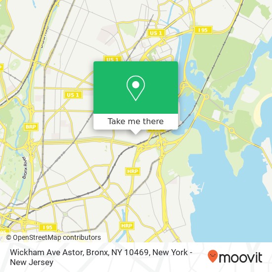 Mapa de Wickham Ave Astor, Bronx, NY 10469