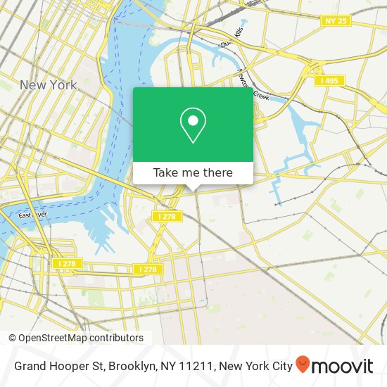Mapa de Grand Hooper St, Brooklyn, NY 11211