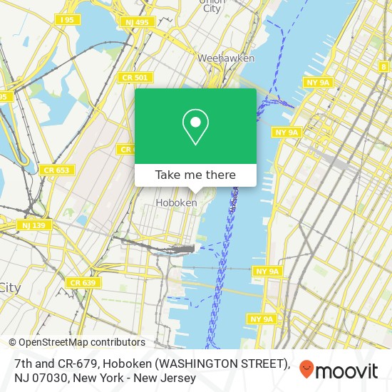 7th and CR-679, Hoboken (WASHINGTON STREET), NJ 07030 map