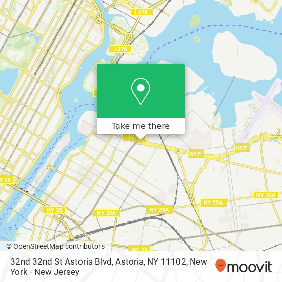 Mapa de 32nd 32nd St Astoria Blvd, Astoria, NY 11102