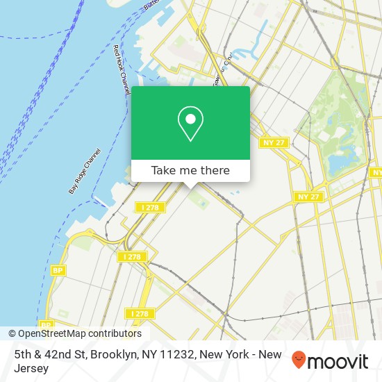 Mapa de 5th & 42nd St, Brooklyn, NY 11232