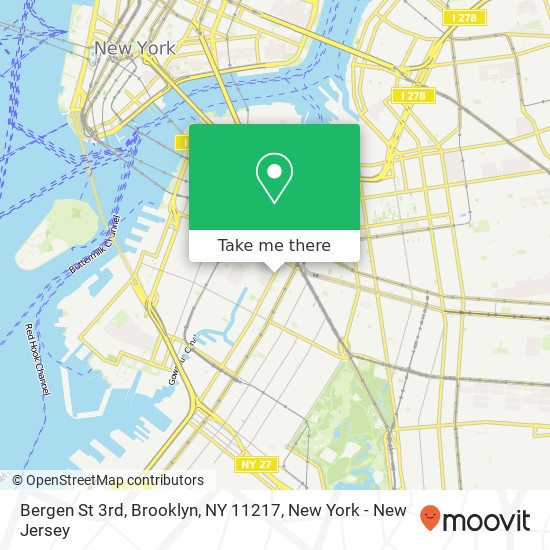 Mapa de Bergen St 3rd, Brooklyn, NY 11217