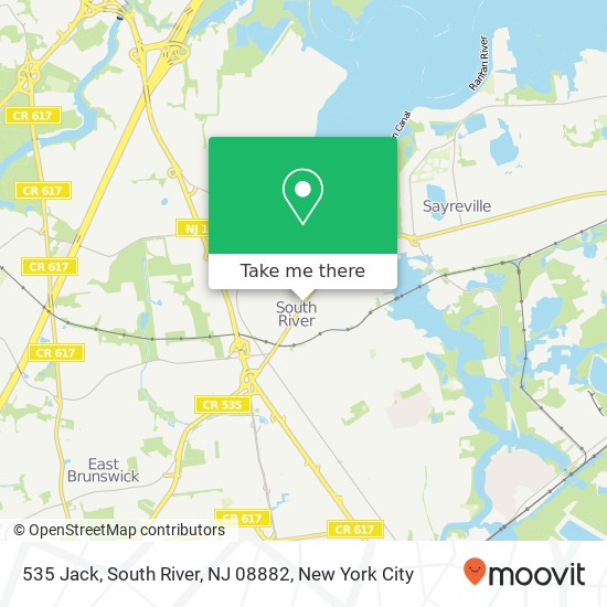 Mapa de 535 Jack, South River, NJ 08882