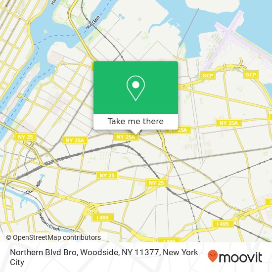 Mapa de Northern Blvd Bro, Woodside, NY 11377