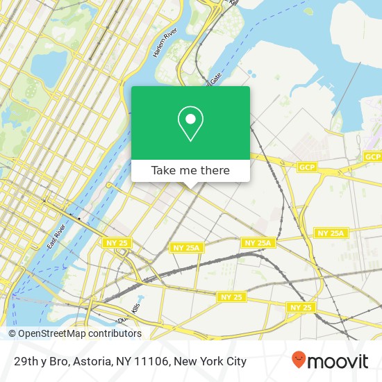 Mapa de 29th y Bro, Astoria, NY 11106