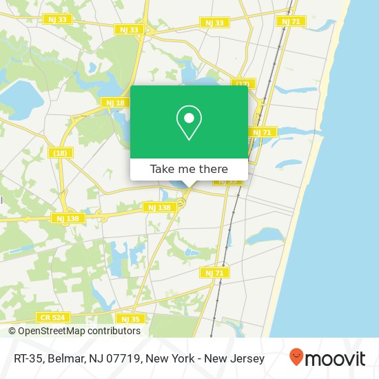 Mapa de RT-35, Belmar, NJ 07719