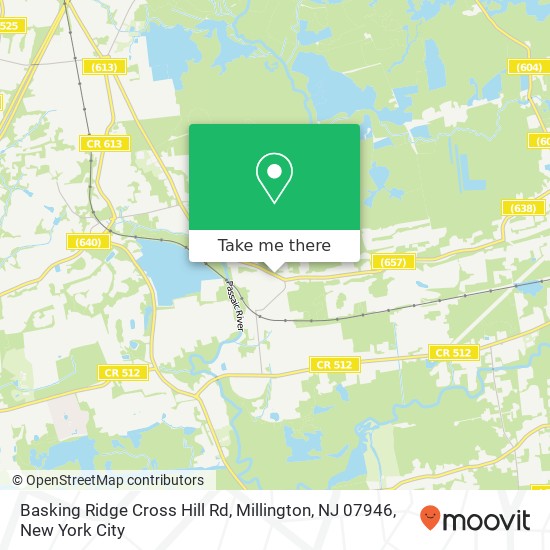 Mapa de Basking Ridge Cross Hill Rd, Millington, NJ 07946