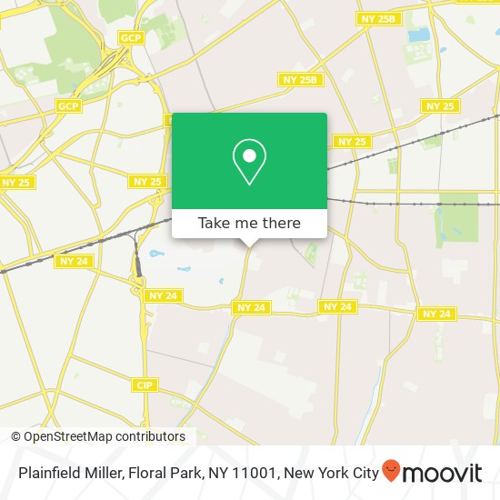 Mapa de Plainfield Miller, Floral Park, NY 11001
