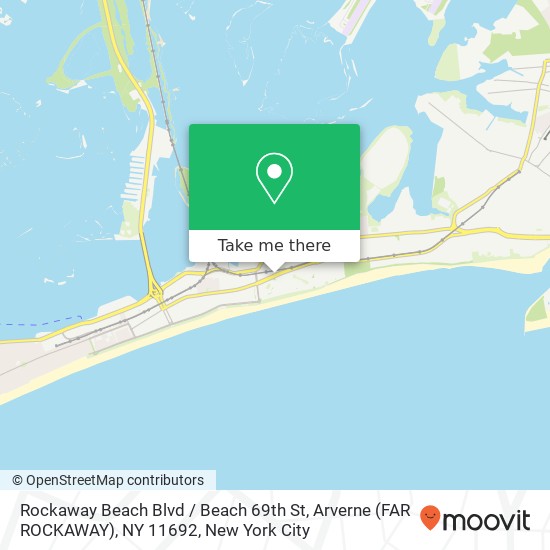 Mapa de Rockaway Beach Blvd / Beach 69th St, Arverne (FAR ROCKAWAY), NY 11692