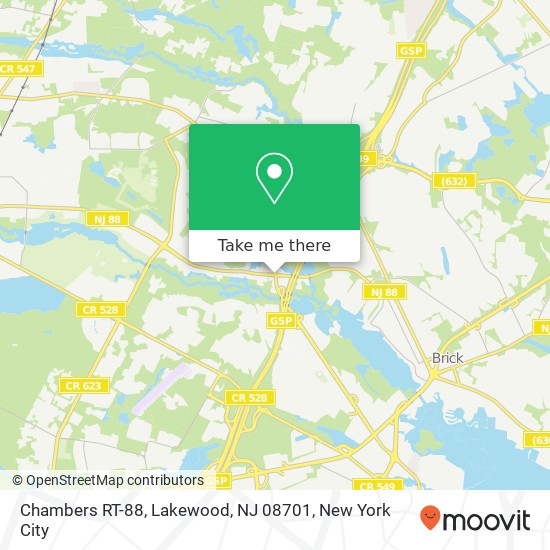 Chambers RT-88, Lakewood, NJ 08701 map