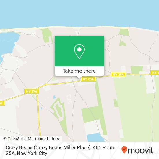 Mapa de Crazy Beans (Crazy Beans Miller Place), 465 Route 25A