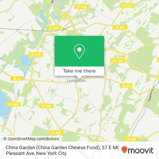 China Garden (China Garden Chinese Food), 57 E Mt Pleasant Ave map