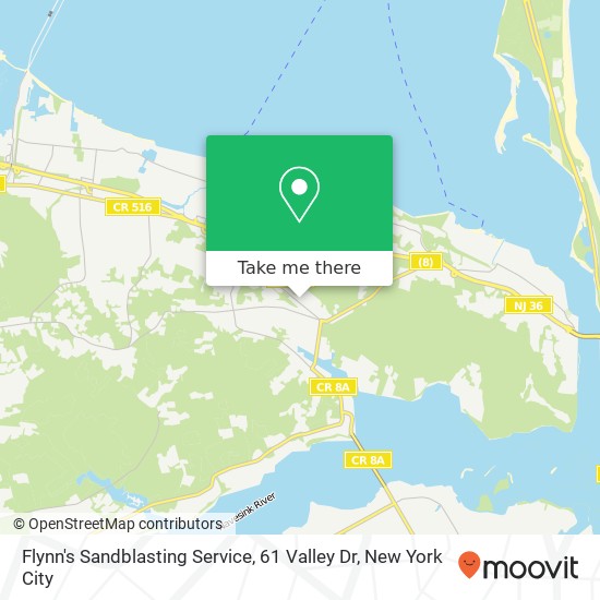 Mapa de Flynn's Sandblasting Service, 61 Valley Dr