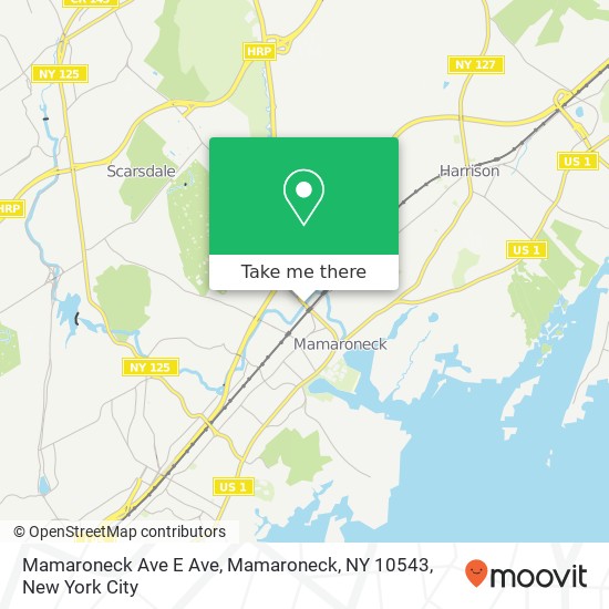 Mapa de Mamaroneck Ave E Ave, Mamaroneck, NY 10543