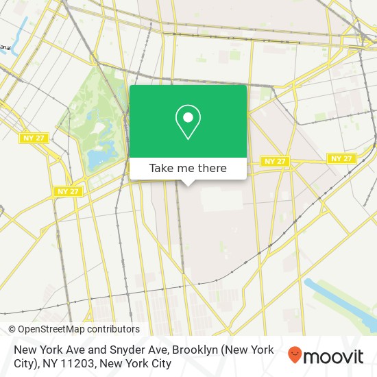 New York Ave and Snyder Ave, Brooklyn (New York City), NY 11203 map
