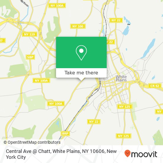 Mapa de Central Ave @ Chatt, White Plains, NY 10606